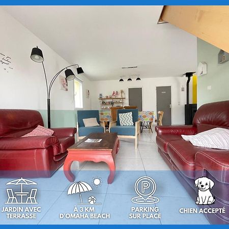 Sweet Omaha Belle Maison Recente Lumineuse Et Cosy Bien Equipee Jardin Clos 15 Mn A Pied Plage Omaha Beach Et Proche De Bayeux & Port En Bessin Saint-Laurent-sur-Mer Exterior foto
